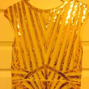 Gold prom dress